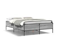 (grey sonoma, 140 x 200 cm/ 44 cm) vidaXL Bed Frame Home Bed Base Mattress Foundation Engineered Wood and Metal