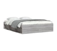 (grey sonoma, 140 x 200 cm) vidaXL Bed Frame Bedroom Mattress Foundation Guest Room Bedstead Bed Base