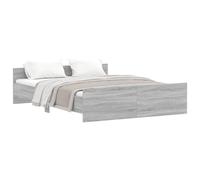 vidaXL Bed Frame Without Mattress Grey Sonoma 140X200 cm, Grey