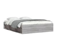 (grey sonoma, 160 x 200 cm) vidaXL Bed Frame Bedroom Mattress Foundation Guest Room Bedstead Bed Base