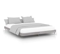vidaXL Bed Frame Grey Sonoma 160x200 cm Engineered Wood (832131), Grey