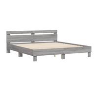 vidaXL Bed Frame Without Mattress Grey Sonoma 160X200 cm, Grey