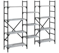 (grey sonoma, 160 x 28.5 x 136.5 cm) vidaXL Bookshelf Bookcase Storage Rack Cabinet Book Shelf Engineered Wood