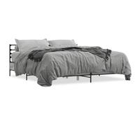 (grey sonoma, 180 x 200 cm) vidaXL Bed Frame Bed Base Grey Sonoma 120x200 cm Engineered Wood and Metal