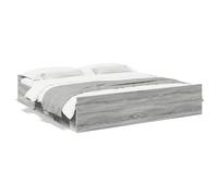 (grey sonoma, 180 x 200 cm) vidaXL Bed Frame with Drawers Bed Base Sonoma Oak 120x200 cm Engineered Wood