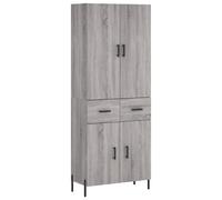 (grey sonoma, 2 doors 2 drawers) vidaXL Highboard Sideboard Storage Cabinet Side Cabinet White Engineered Wood