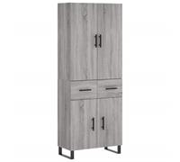 (grey sonoma, 2 doors 2 drawers) vidaXL Highboard Sideboard Storage Cabinet Side Cabinet White Engineered Wood