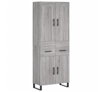 (grey sonoma, 2 doors 2 drawers) vidaXL Highboard Sideboard Tall Storage Cabinet Side Cabinet Engineered Wood