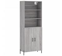 vidaXL Highboard Grey Sonoma 69.5x34x180 cm Engineered Wood, Grey