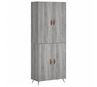 (grey sonoma, 2 doors) vidaXL Highboard Sideboard Storage Cabinet Side Cabinet Black Engineered Wood