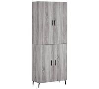 vidaXL Highboard Grey Sonoma 69.5x34x180 cm Engineered Wood, Grey