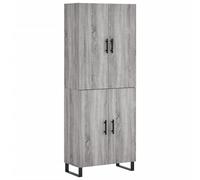(grey sonoma, 2 doors) vidaXL Highboard Sideboard Storage Cabinet Side Cabinet White Engineered Wood