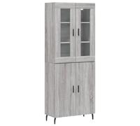 (grey sonoma, 2 doors) vidaXL Highboard Sideboard Tall Storage Cabinet Side Cabinet Engineered Wood