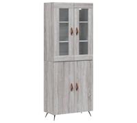 (grey sonoma, 2 doors) vidaXL Highboard Sideboard Tall Storage Cabinet Side Cabinet Engineered Wood