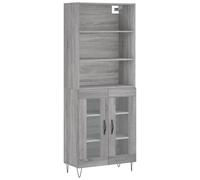 vidaXL Highboard Grey Sonoma 69.5x34x180 cm Engineered Wood, Grey