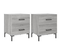 vidaXL Bedside Cabinets 2 pcs Grey Sonoma 40x35x47.5 cm Engineered Wood
