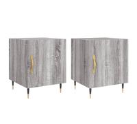 vidaXL Bedside Cabinets 2 pcs Grey Sonoma 40x40x50 cm Engineered Wood