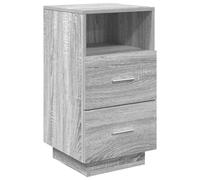 (Grey sonoma, 2 pcs) vidaXL Bedside Cabinets 2 pcs with 2 Drawers White 36x36x68 cm bedside table