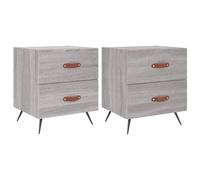 Bedside Cabinets Nightstand Bedside Table Bed Cabinet Engineered Wood vidaXL