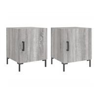 vidaXL Bedside Cabinets 2 pcs Grey Sonoma 40x40x50 cm Engineered Wood, Grey