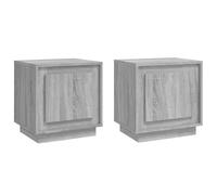 Vidaxl Bedside Cabinets 2 Pcs Grey Sonoma 44X35X45 Cm Engineered Wood, Grey