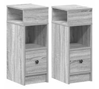 Bedside Cabinets with Drawer Nightstand Bed Side Table Side Cabinet vidaXL