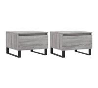 (grey sonoma, 2 pcs) vidaXL Coffee Table Side Table End Accent Telephone Sofa Table Engineered Wood