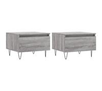 (grey sonoma, 2 pcs) vidaXL Coffee Table Side Table End Accent Telephone Sofa Table Engineered Wood