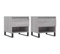 (grey sonoma, 2 pcs) vidaXL Coffee Table Side Table End Accent Telephone Sofa Table Engineered Wood