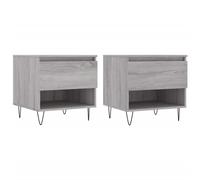 (grey sonoma, 2 pcs) vidaXL Coffee Table Side Table End Accent Telephone Sofa Table Engineered Wood