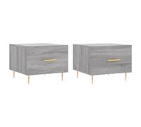 (grey sonoma, 2 pcs) vidaXL Coffee Table Side Table Sofa Table Telephone Table Engineered Wood