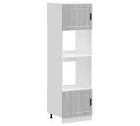 (grey sonoma, 2 pcs) vidaXL Oven Cabinet Kitchen Cabinet Oven Unit Oven Base Unit Engineered Wood