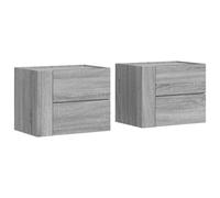 vidaXL Wall-mounted Bedside Cabinets 2 pcs Grey Sonoma 45x30x35 cm