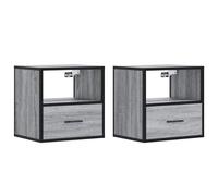 Wall-mounted Bedside Cabinet Floating Cabinet Bedside Table Wall Unit vidaXL