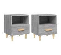 vidaXL Bedside Cabinets 2 pcs Grey Sonoma 40x35x47 cm