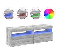 (grey sonoma, 2) vidaXL TV Cabinet with LED Lights Sideboard TV Stand TV Unit Hifi Cabinet