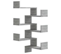 (grey sonoma, 2) vidaXL Wall Corner Shelf Wall Rack Wall-mounted Storage Shelf Engineered Wood
