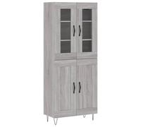 (grey sonoma, 2 wood doors) vidaXL Highboard Sideboard Storage Cabinet Home Side Cabinet Engineered Wood