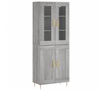 (grey sonoma, 2 wood doors) vidaXL Highboard Sideboard Tall Storage Cabinet Side Cabinet Engineered Wood