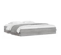 (grey sonoma, 200 x 200 cm) vidaXL Bed Frame with Drawers Mattress Foundation Bed Base Engineered Wood