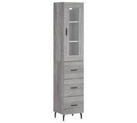 (grey sonoma, 3 drawers) vidaXL Highboard Sideboard Cupboard Side Board Storage Cabinet Engineered Wood