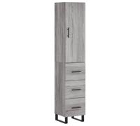 (grey sonoma, 3 drawers) vidaXL Highboard Sideboard Cupboard Side Board Storage Cabinet Engineered Wood