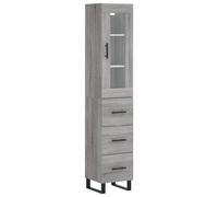 (grey sonoma, 3 drawers) vidaXL Highboard Sideboard Cupboard Side Board Storage Cabinet Engineered Wood