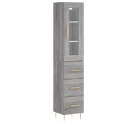 (grey sonoma, 3 drawers) vidaXL Highboard Sideboard Cupboard Storage Cabinet Smoked Oak Engineered Wood
