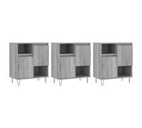 (grey sonoma, 3 pcs) vidaXL Sideboard Storage Cupboard Highboard Home Side Cabinet Engineered Wood