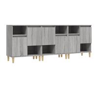 (grey sonoma, 3 pcs) vidaXL Sideboards Cabinet Cupboard Highboard 2 pcs Grey Sonoma Engineered Wood