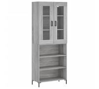 (grey sonoma, 3 shelves) vidaXL Highboard Sideboard Tall Storage Cabinet Side Cabinet Engineered Wood
