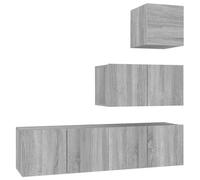 vidaXL 7 Door Grey Sonoma TV Cabinet - Size: 30 x 60 x 30cm - Wilko