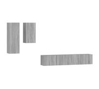 (Grey sonoma, 30,5 x 30 x 90 cm (L x W x H)) vidaXL TV Cabinet Set 4 Piece Engineered Wood Multi Colours 100/80x30x30 cm