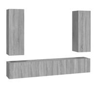 (Grey sonoma, 30.5 x 30 x 90 cm (W x D x H)) vidaXL TV Cabinet Set Engineered Wood Media Unit Multi Colours/Sizes 4/5 Piece